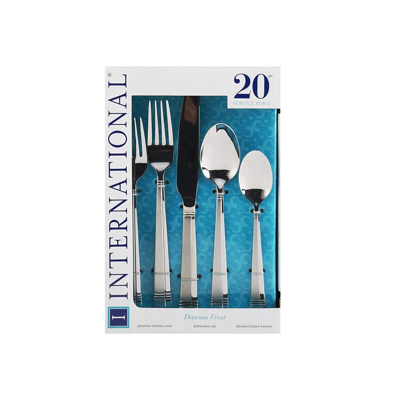 International Silver Dawson Frost Stainless Steel Flatware, 20-Piece Set, Service for 4 - Image 3